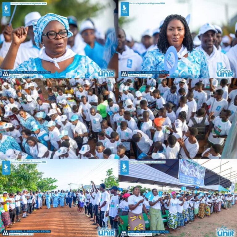 Campagne électorale 2024/Parade blanc-bleu à Agbonou Kpota : un message fort pour les élections du 29 avril 2024