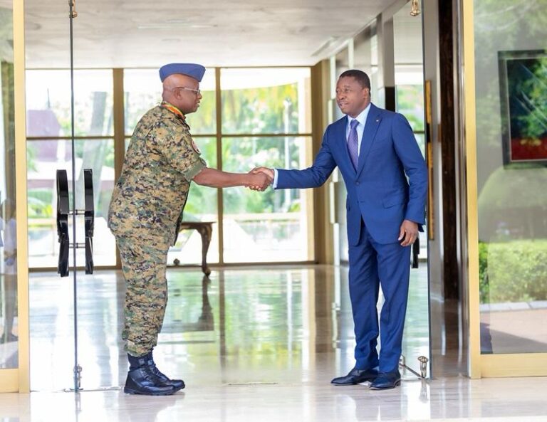 Le chef d’Etat-major des FAT sortant, admis à la retraite et le nouveau reçus par le président Faure Gnassingbé