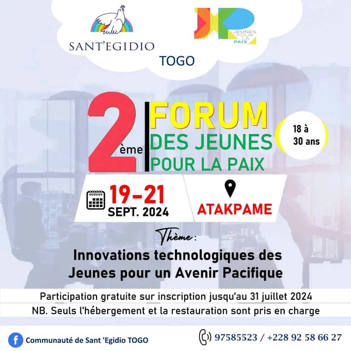 Forum des Jeunes pour la Paix: inscription ouverte 