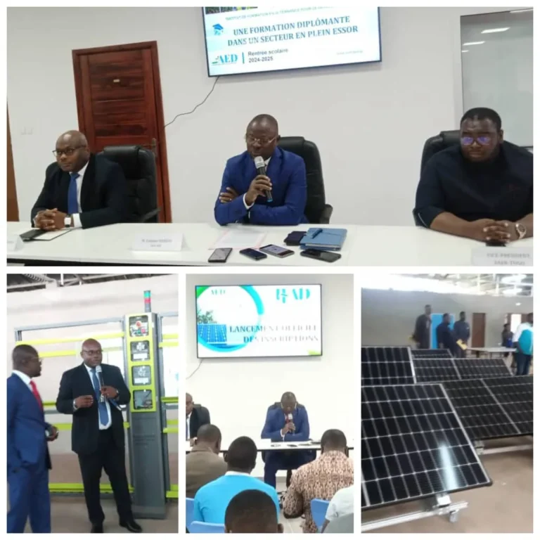 Nouvel IFAD dédié aux énergies renouvelables à Lomé: les inscriptions lancées