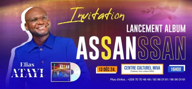 L’artiste Elias Atayi sort son premier album Assanssan ce 13 décembre à Lomé