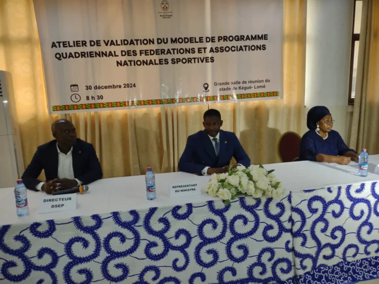 Le Togo valide un programme quadriennal pour dynamiser les fédérations sportives