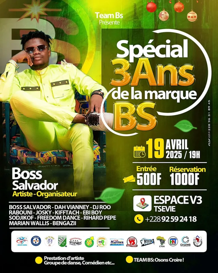 La marque BS celebre trois Ans d’Innovation et d’Excellence le 19 Avril 2025 à Tsévié