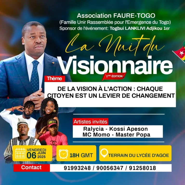 La Nuit du Visionnaire 1e édition : un hommage national à la vision et au leadership du Président Faure Gnassingbé