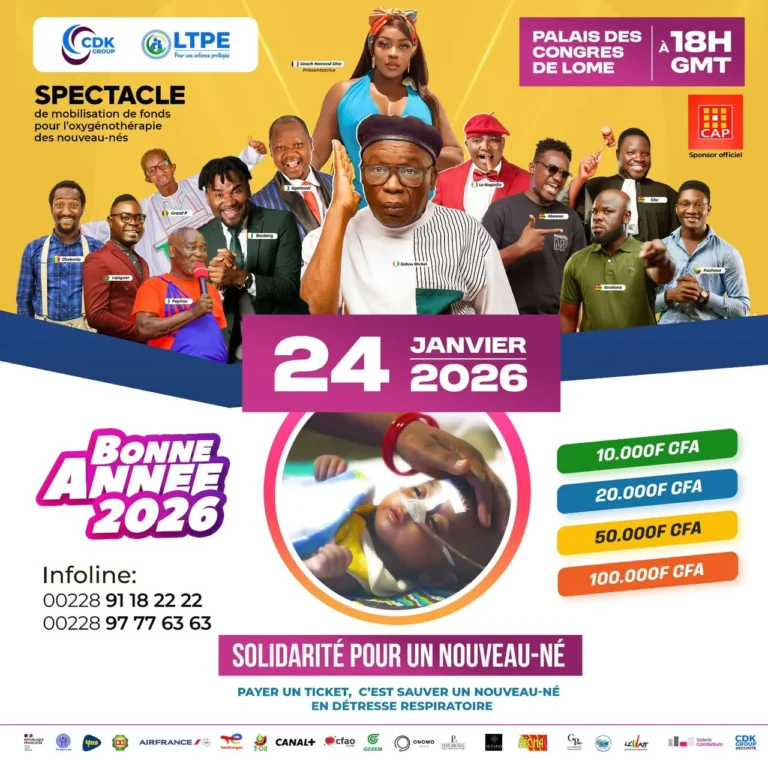 Spectacle « BONNE ANNÉE 2026 » : CDK Group lance la billetterie d’un grand rendez-vous panafricain de l’humour à Lomé