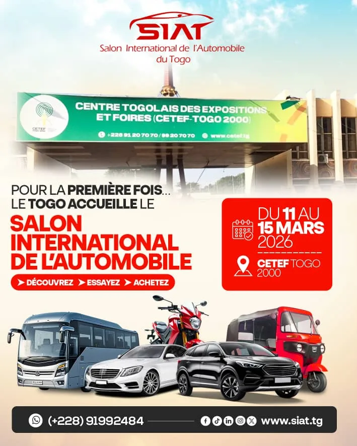 Le SIAT 2026 : Lomé accueille le premier Salon International de l’Automobile du Togo