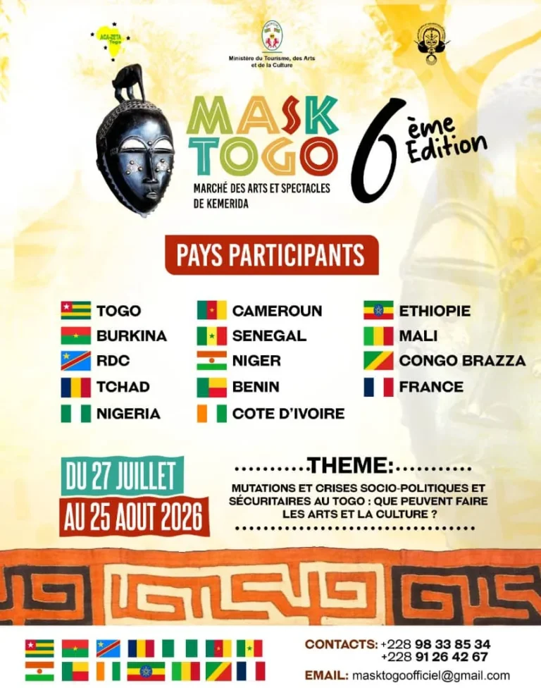 MASK TOGO 2026 : un appel à candidatures ouvert aux acteurs culturels