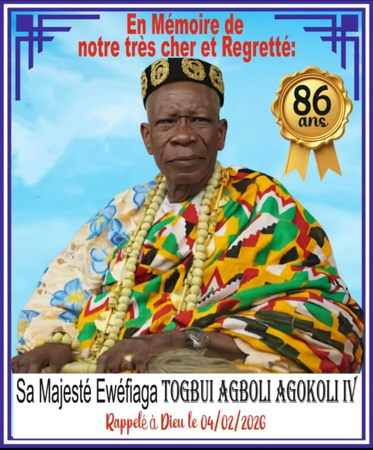Togo : disparition de Togbui Agboli Agokoli IV, pilier de la tradition éwé